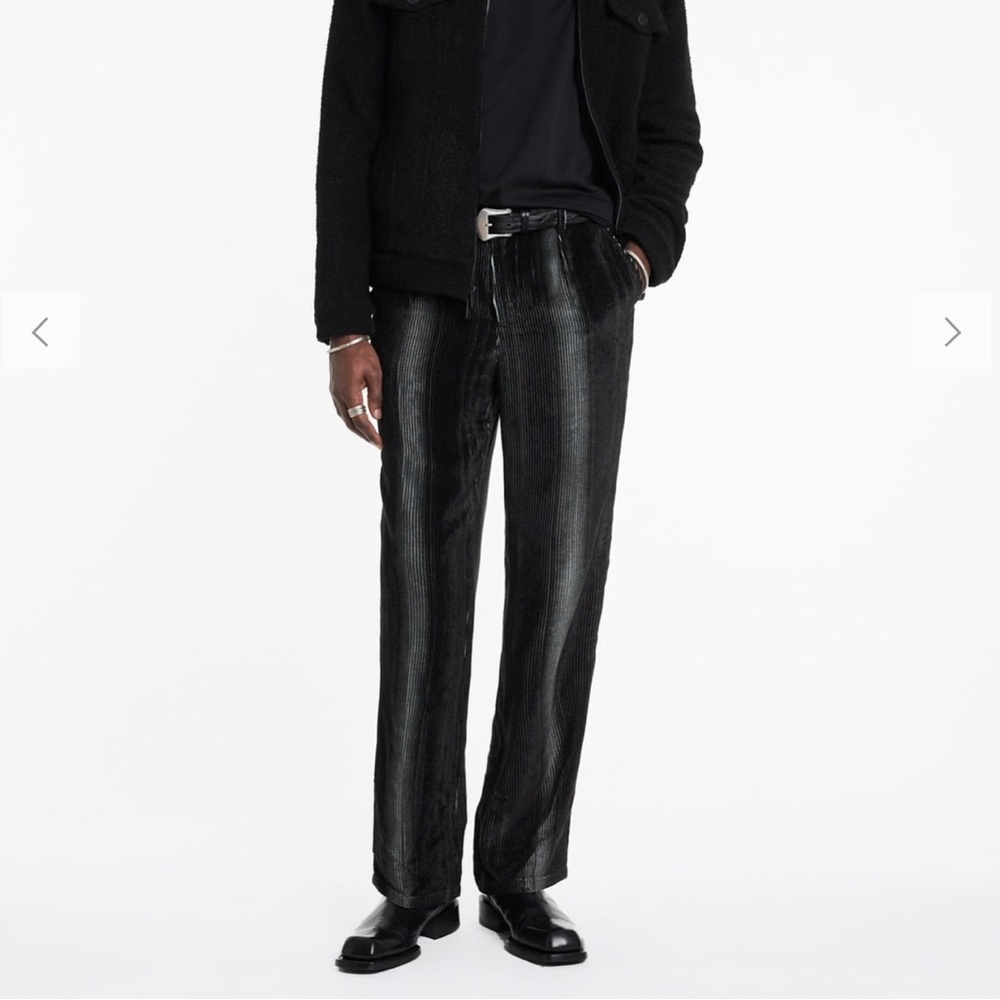 John Varvatos Black Corduroy Pants